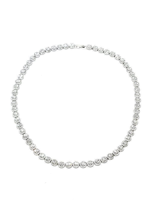 zirconia tennis necklace
